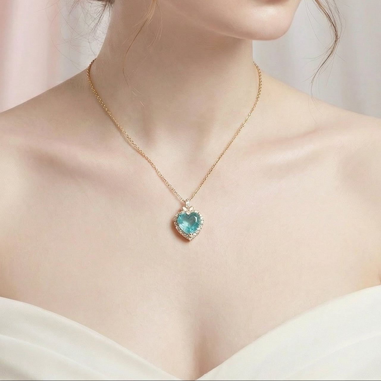 Ice Crust Heart Pendant