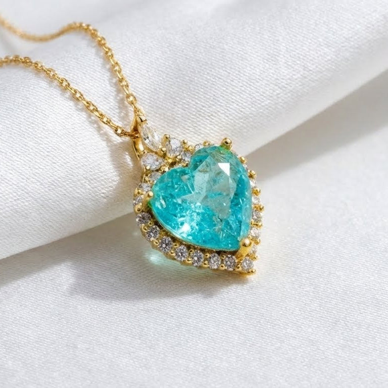 Ice Crust Heart Pendant