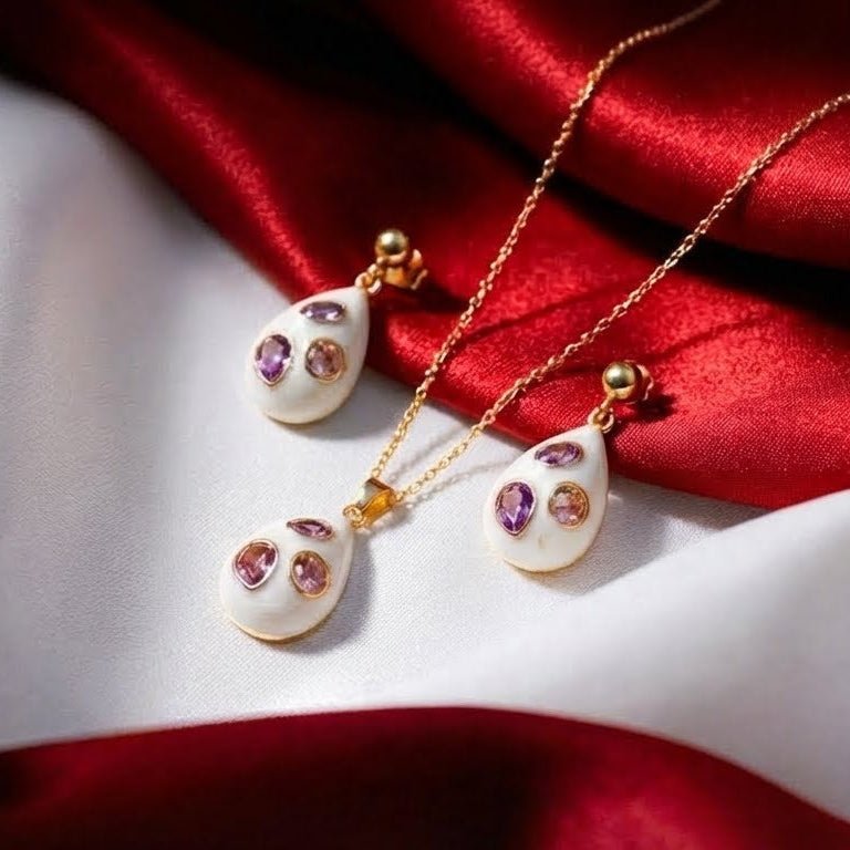 Enamel Necklace Set