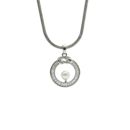 Pearl In Halo Silver